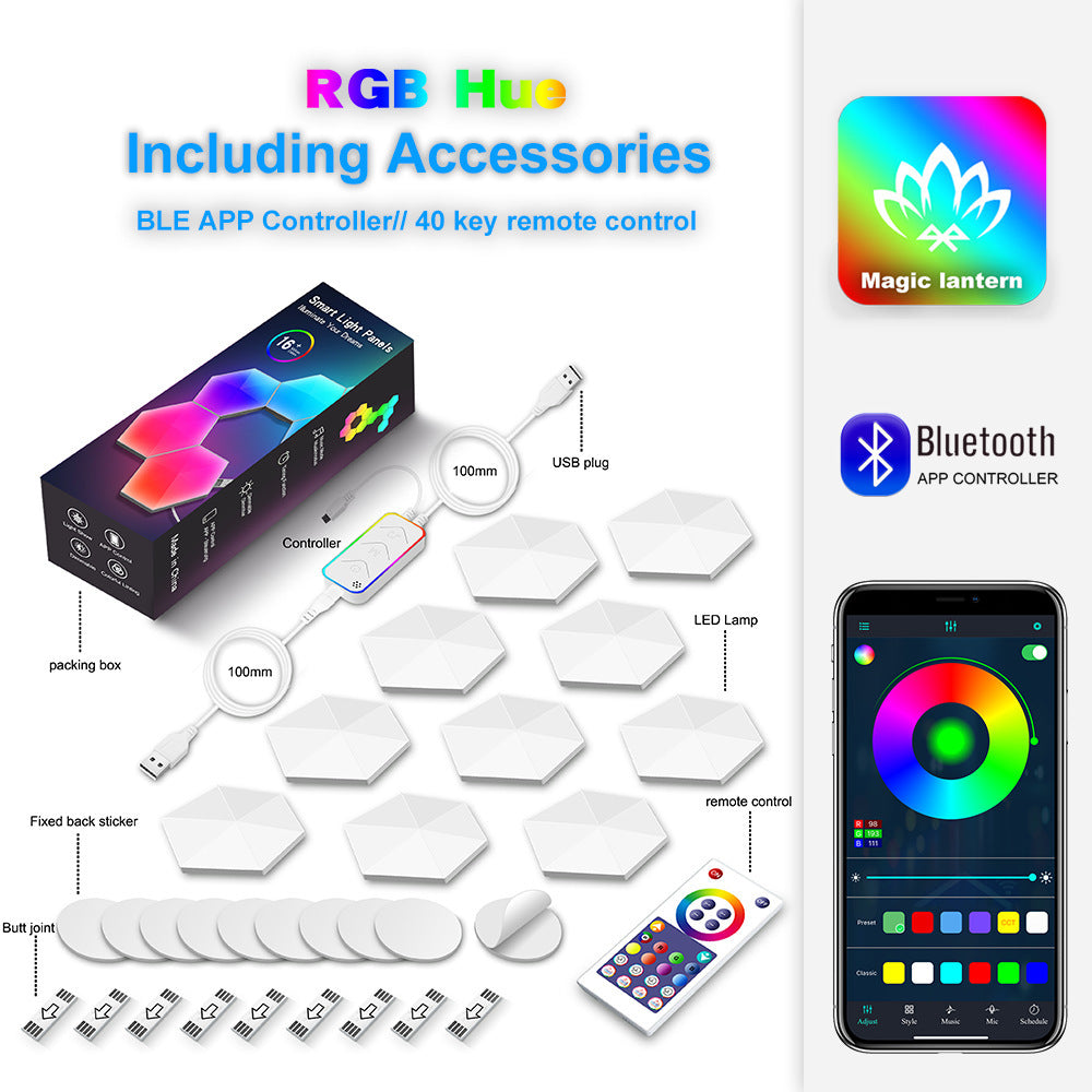 Graffiti Hex Smart Honeycomb Wall Lamp