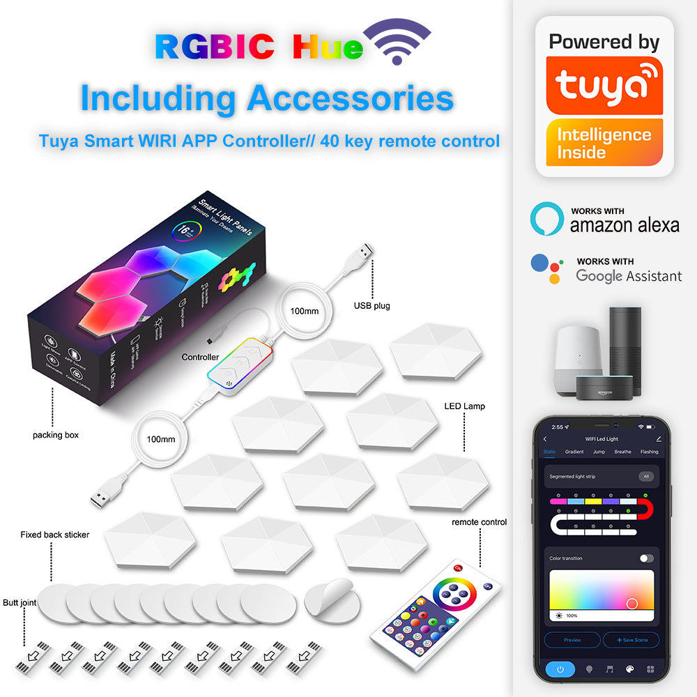 Graffiti Hex Smart Honeycomb Wall Lamp