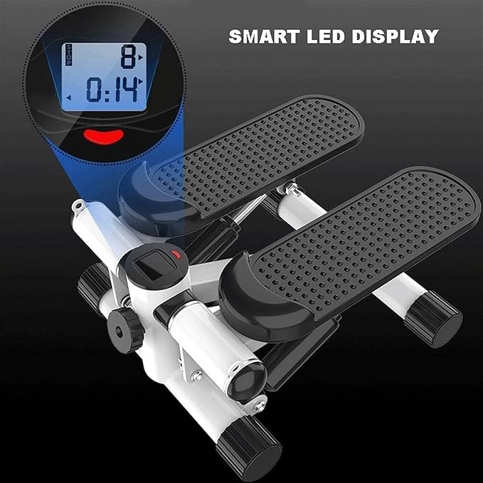 Compact Full Body Stepper with Resistance Bands and LCD Monitor