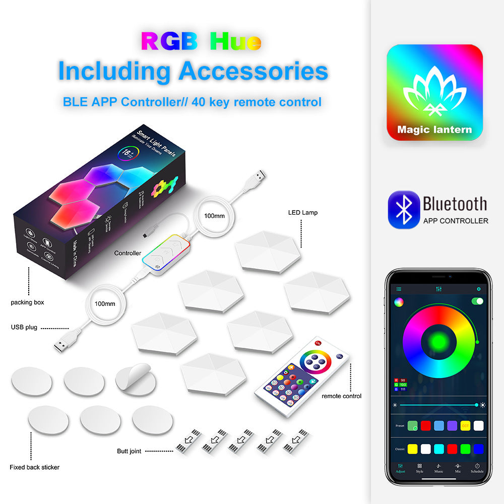 Graffiti Hex Smart Honeycomb Wall Lamp