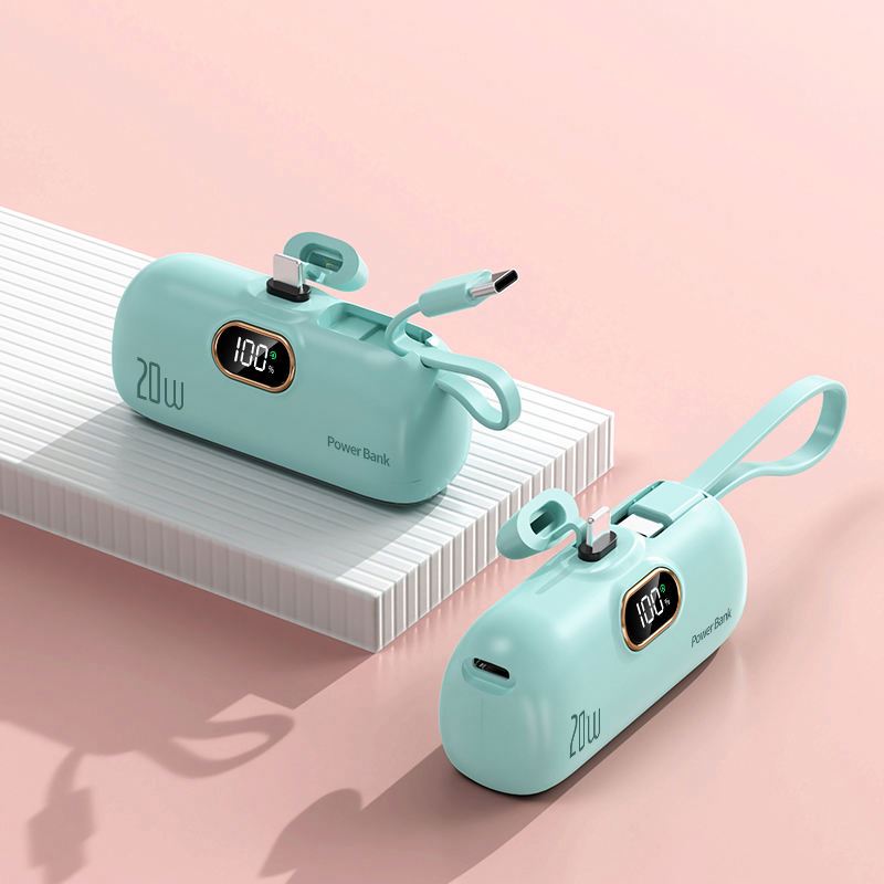 CapsuleCharge Mini Portable Power Bank – Compact Power Anywhere