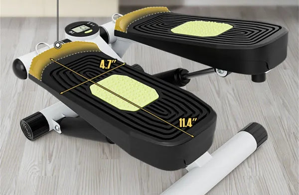 Compact Full Body Stepper with Resistance Bands and LCD Monitor