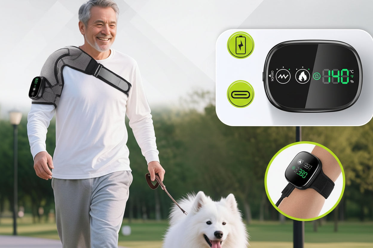 Rechargeable Heated Shoulder Massage Brace